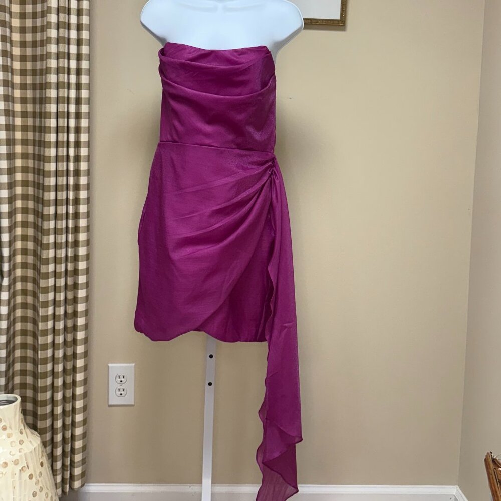 Draped Asymmetric Dress